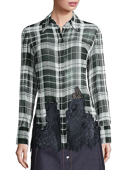 McQ Alexander McQueen - Fluid Plaid Silk Shirt