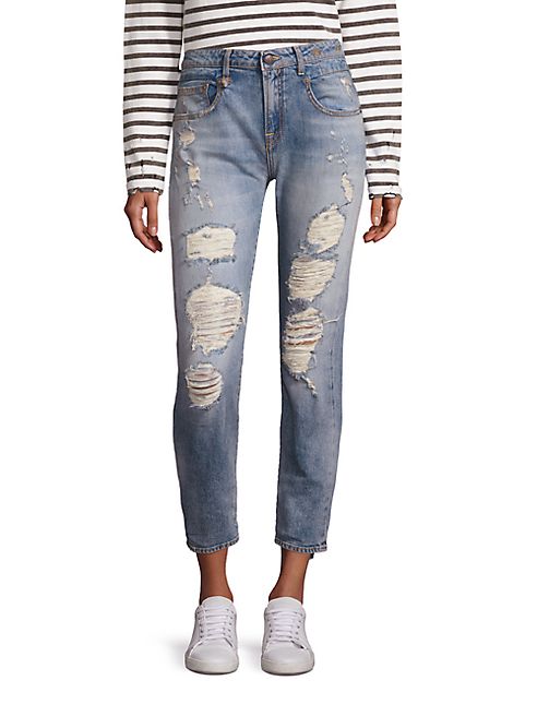 R13 - Distressed Boy Skinny Jeans