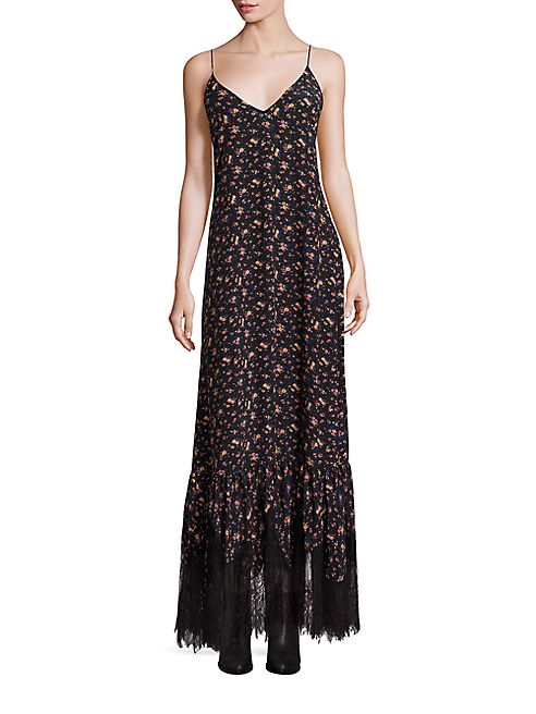 McQ Alexander McQueen - Silk Slip Floral Dress