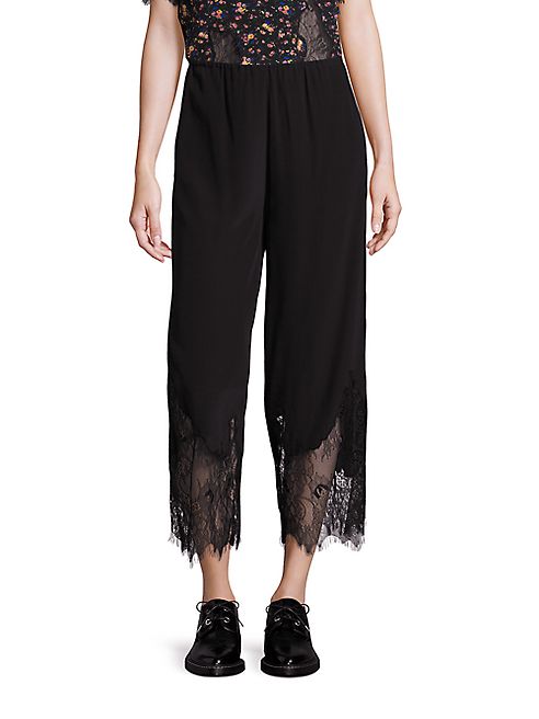 McQ Alexander McQueen - Fluid Cropped Silk Pants