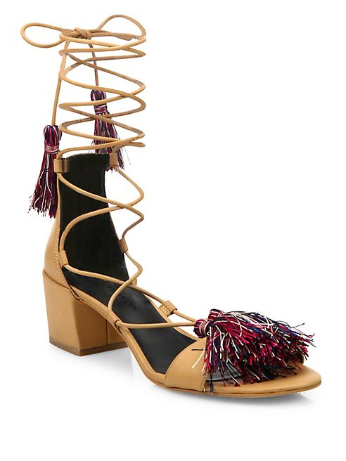 Rebecca Minkoff - Isla Kid Leather Gladiator Sandals