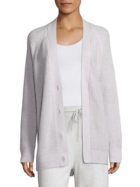 Vince - Wool & Cashmere Waffle-Knit Boyfriend Cardigan