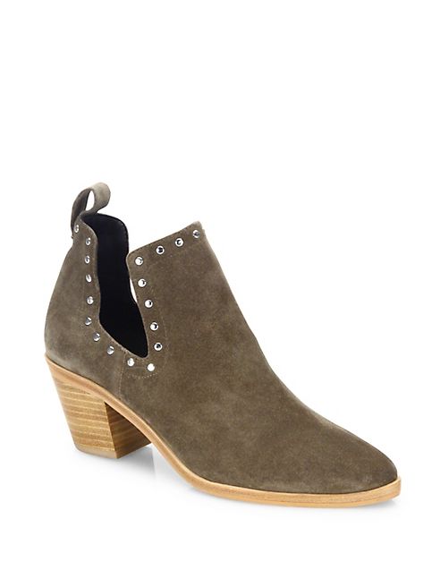 Rebecca Minkoff - Lana Studded Cutout Suede Booties