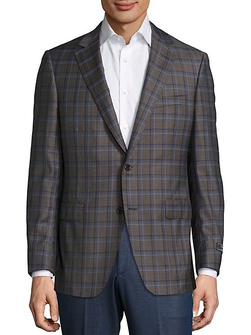 Saks Fifth Avenue Collection - Samuelsohn Classic-Fit  Plaid Wool Sportcoat