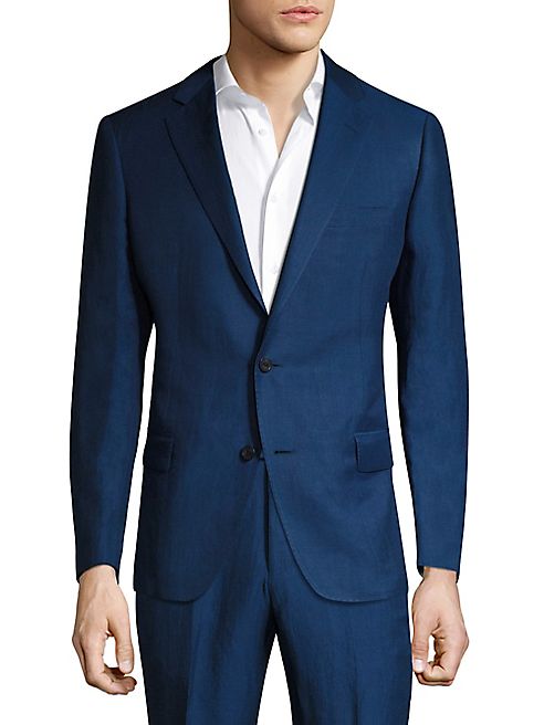 Saks Fifth Avenue Collection - Samuelsohn Classic-Fit  Silk-Blend Double Button Jacket