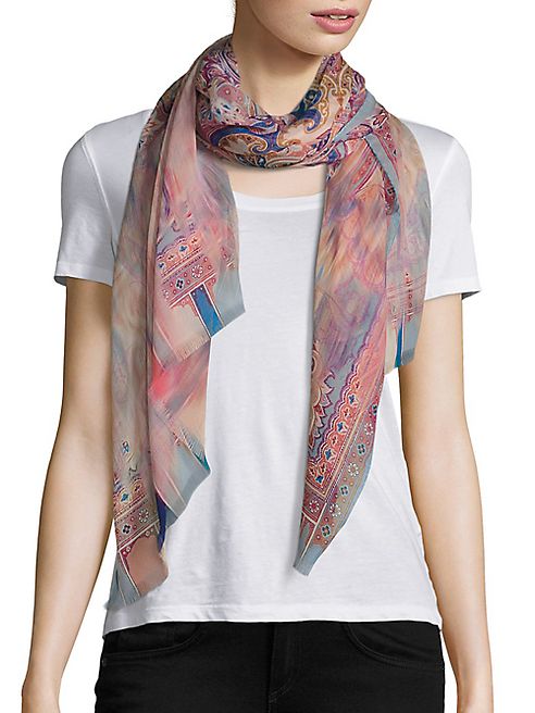 Etro - Dhely Water Color Psly Scarf