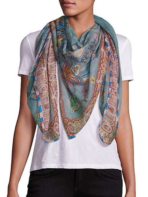 Etro - Bombay Floral Cashmere & Silk Scarf