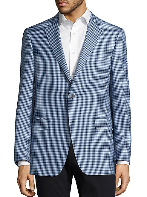 Saks Fifth Avenue Collection - Samuelsohn Classic-Fit  Gingham Wool Sportcoat