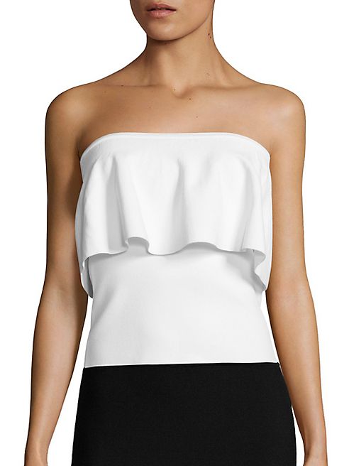 MILLY - Strapless Flounce Top