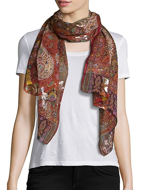 Etro - Rust Coupe Psly Scarf