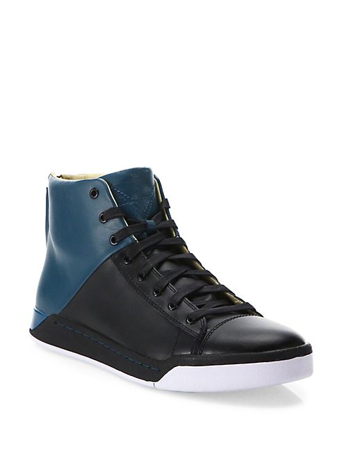 Diesel - Tempus Leather Mid-Top Sneakers