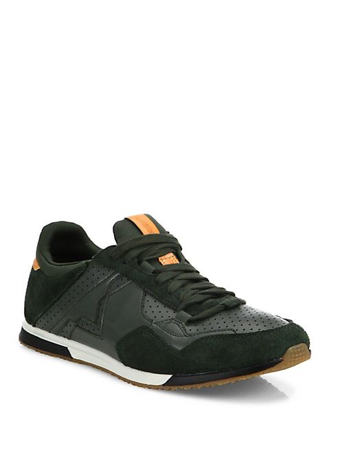 Diesel - Remmi Active Perforated Leather & Suede Low-Top Sneakers