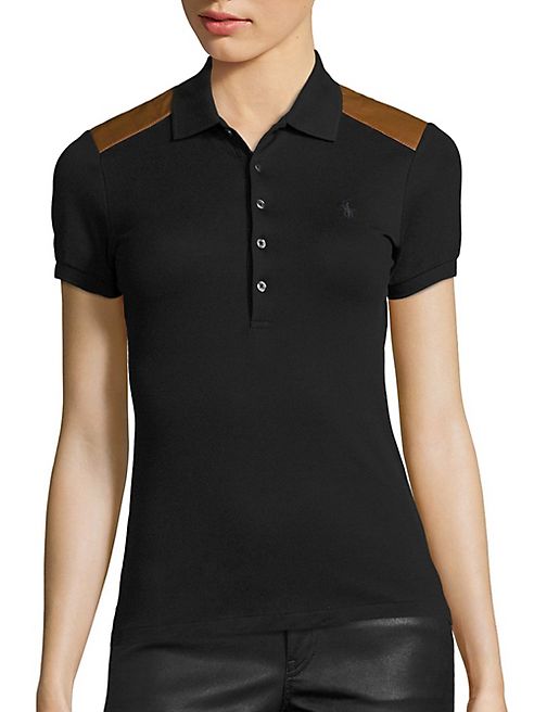 Polo Ralph Lauren - Leather-Trim Polo Shirt