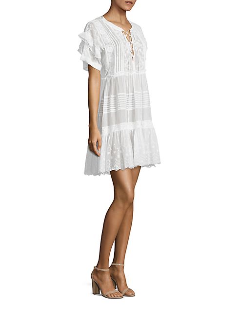 The Kooples - Embroidered Ruffle Sleeve Dress