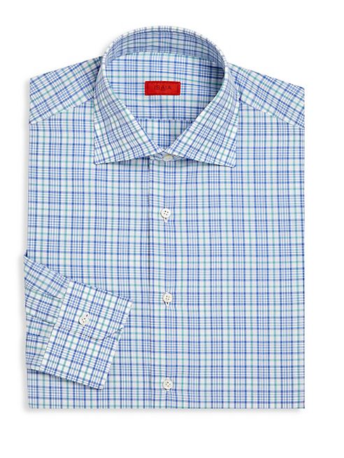 ISAIA - Checked Regular-Fit Dress Shirt