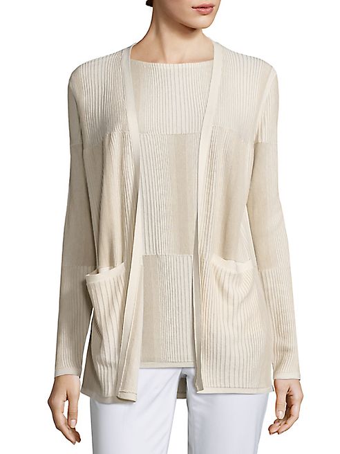 Lafayette 148 New York - Ombre Stitch Open Cardigan