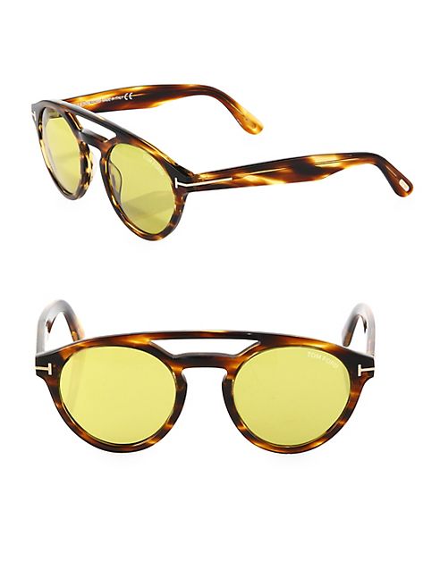 Tom Ford Eyewear - Clint 50MM Round Sunglasses