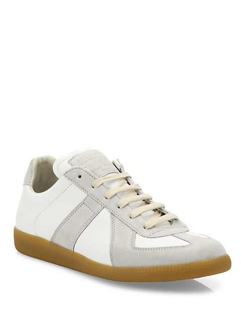 Maison Margiela - Replica Leather & Suede Low-Top Sneakers