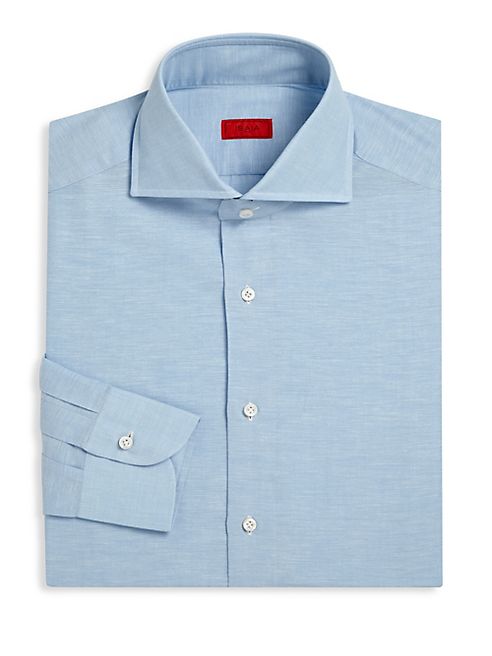 ISAIA - Heathered Regular-Fit Dress Shirt