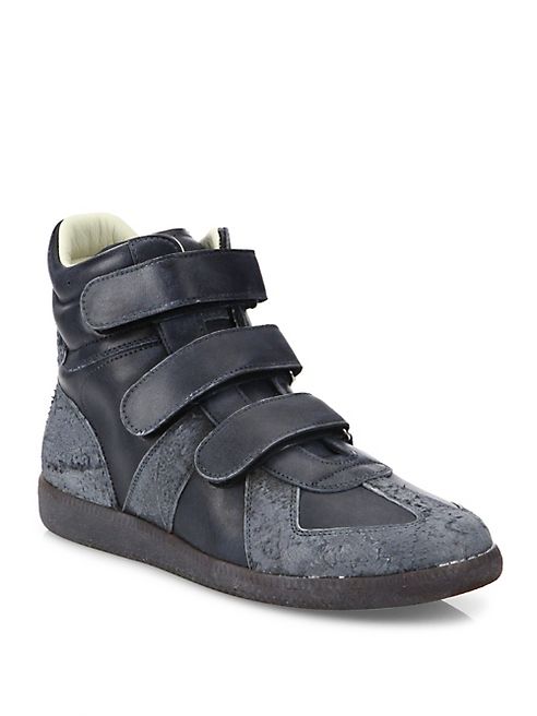 Maison Margiela - Suede High-Top Grip-Tape Sneakers