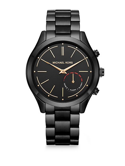 Michael Kors - Michael Kors AccessSlim Runway Black IP Stainless Steel Hybrid Smartwatch