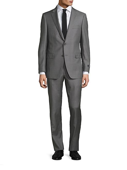 Saks Fifth Avenue Collection - Samuelsohn Classic-Fit  Box Plaid Wool Suit