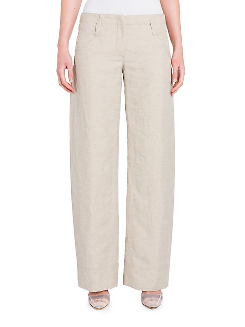 Giorgio Armani - Linen Wide-Leg Pants