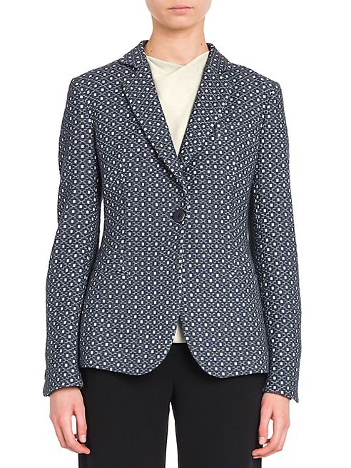 Giorgio Armani - Geometric Cotton Jacquard Jacket