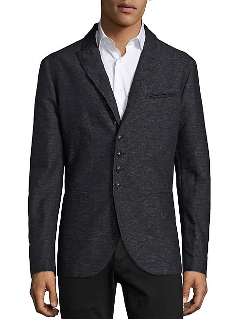 John Varvatos - Slim-Fit Wool-Blend Jacket