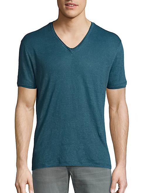 John Varvatos - Heathered Jersey Linen Tee