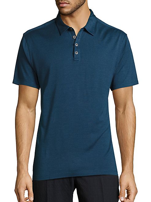 John Varvatos - Solid Silk-Blend Polo