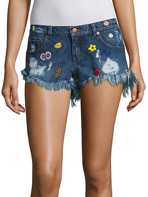 The Kooples - Rainbow Embroidered Shorts