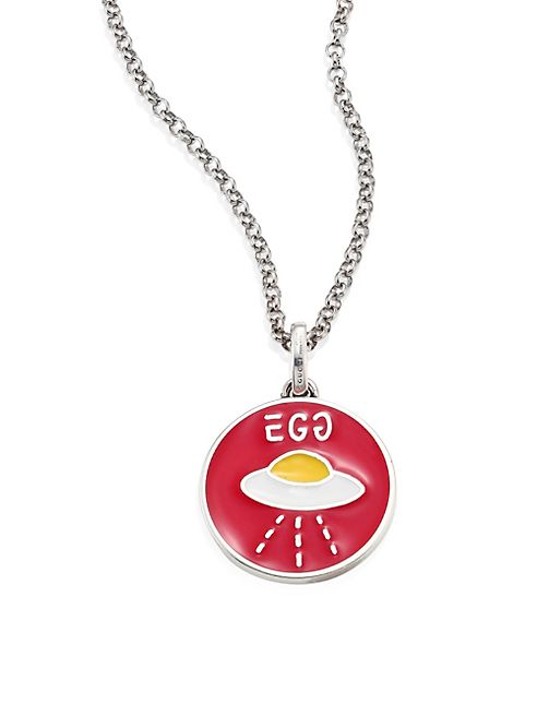 Gucci - GucciGhost Sterling Silver Egg Pendant Necklace