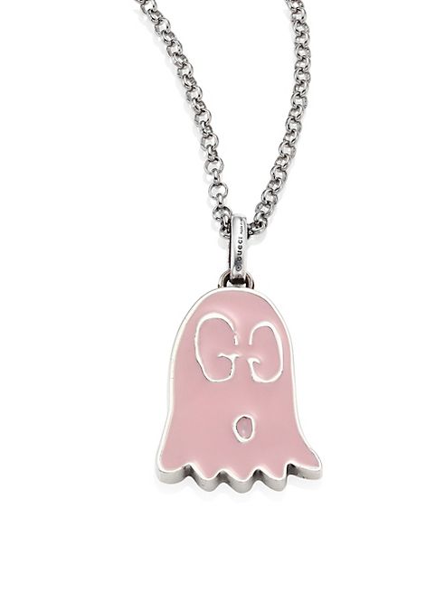 Gucci - GucciGhost Sterling Silver Ghost Pendant Necklace