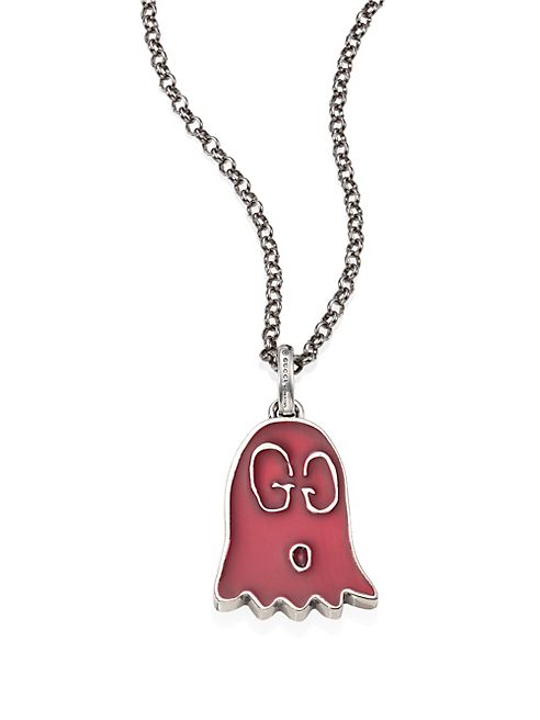 Gucci - GucciGhost Sterling Silver Ghost Pendant Necklace