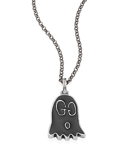 Gucci - GucciGhost Sterling Silver Ghost Pendant Necklace