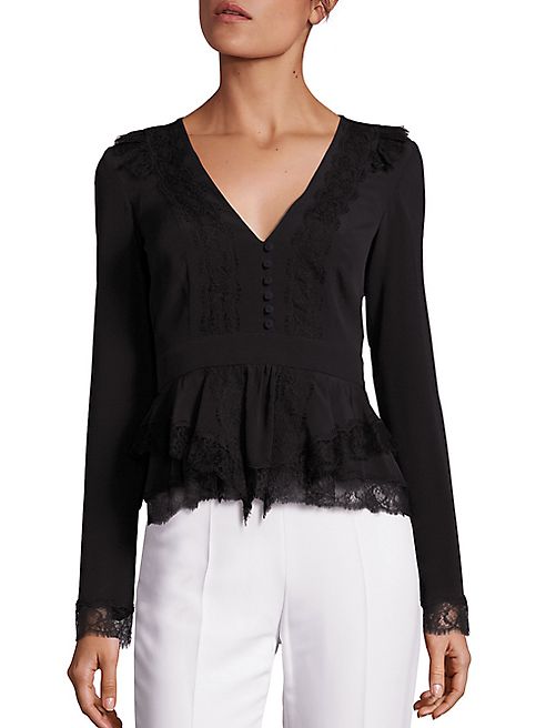 Antonio Berardi - Long Sleeve V-Neck Blouse