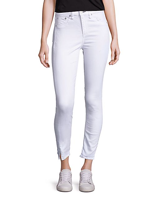 rag & bone/JEAN - High-Rise Ankle Slit Capri Jeans