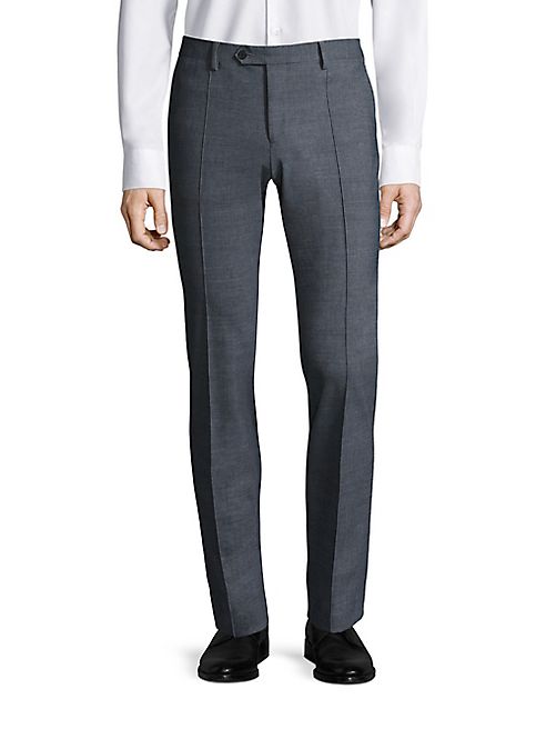 Saks Fifth Avenue x Traiano - Regular-Fit Flat-Front Stretch Trousers