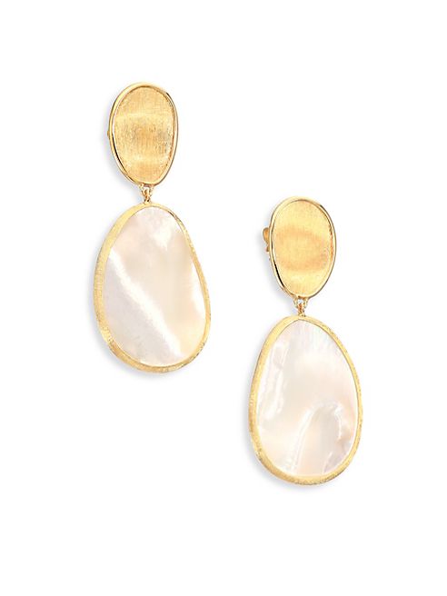 Marco Bicego - Lunaria Mother-Of-Pearl & 18K Yellow Gold Drop Earrings