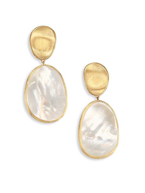 Marco Bicego - Lunaria Mother-Of-Pearl & 18K Yellow Gold Long Drop Earrings