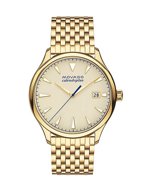 Movado - Heritage Yellow Gold Ion-Plated Stainless Steel Bracelet Watch