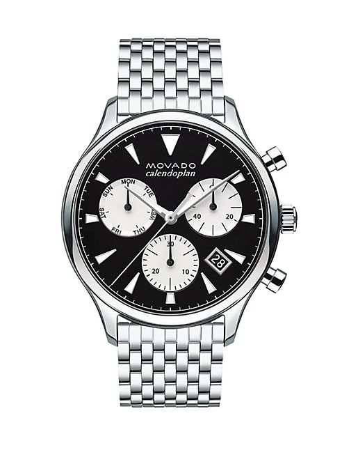 Movado - Heritage Calendoplan Stainless Steel Bracelet Watch