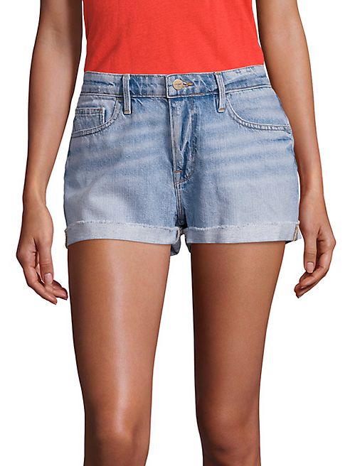 FRAME - Le Grand Garcon Cuffed Denim Shorts