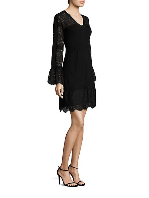 Nanette Lepore - Firenze Merino Wool & Lace Dress