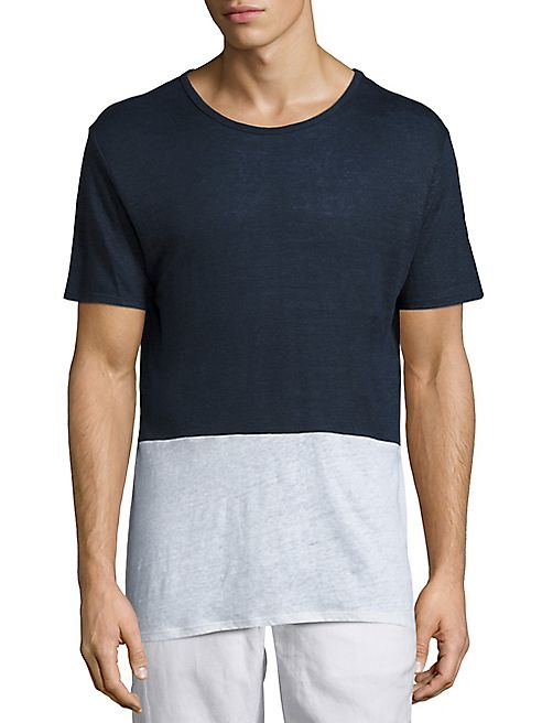 Onia - Chad Colorblock Linen Tee