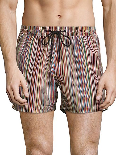 Paul Smith - Multi-Color Striped Swim Shorts