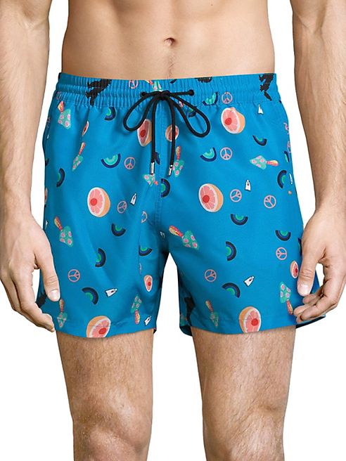 Paul Smith - Mixed Charm Printed Swim Trunks