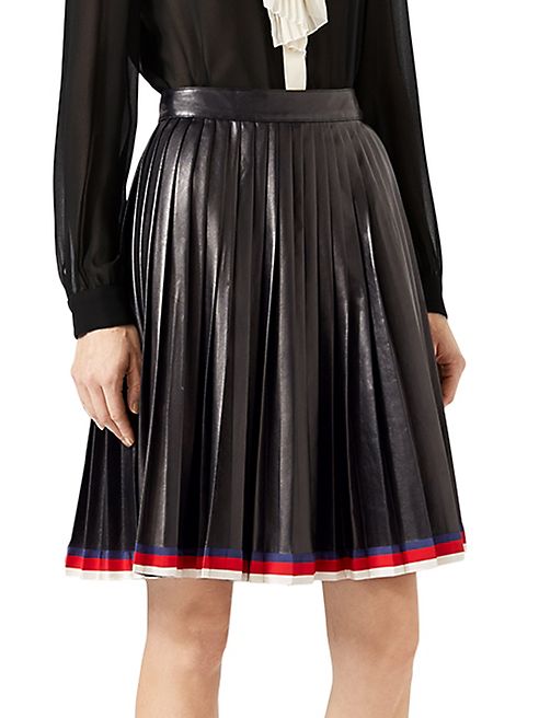 Gucci - Pleated Leather Skirt