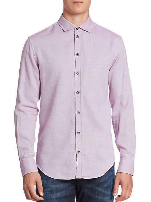 Armani Collezioni - Microneat Button-Down Shirt